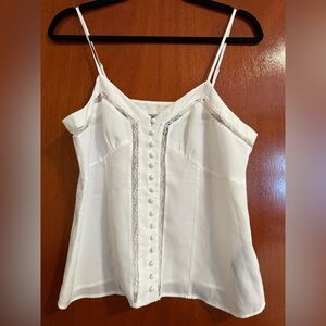 The Kooples Cream Lace Detail Top